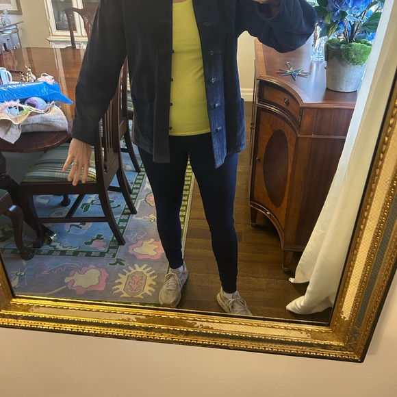 Shanghai Tang Size small women’s leather navy beautiful!!! Coat - Picture 15 of 16